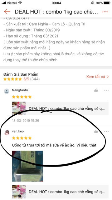 [SIÊU LỢI SỮA/GIẢM CÂN] 1KG CAO CHÈ VẰNG SẺ QUẢNG TRỊ + VÒNG DÂU TẰM CHO BÉ