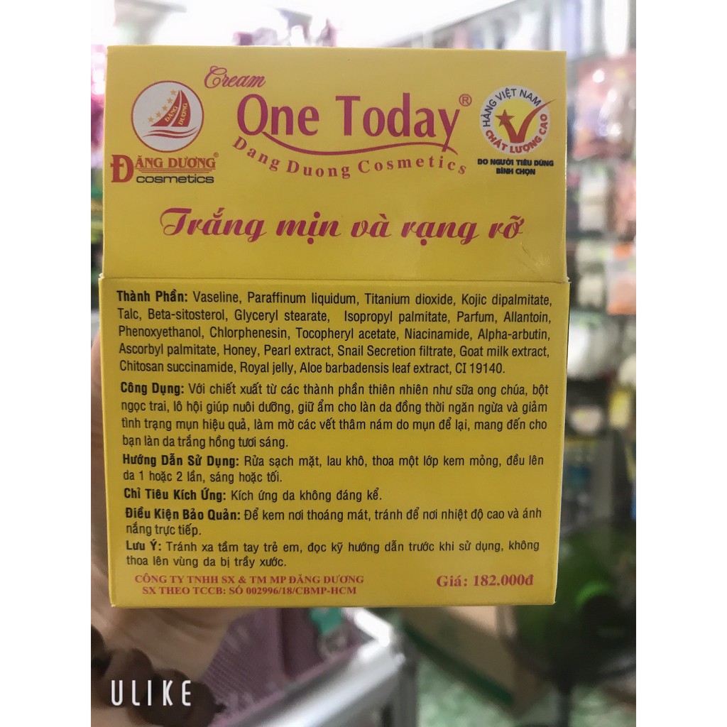 kem trắng da-mụn-nám 15g ốc sên one today  ( giá mới lên )