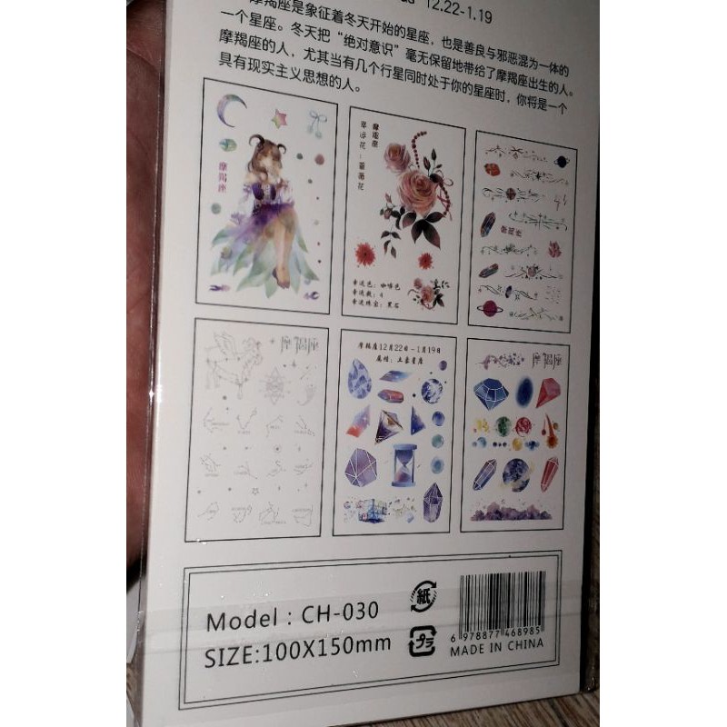 Một sét 6 tờ hình dán 3D cao cấp trang trí kích thước 10x15 cm có 6 mẫu khác nhau rất đẹp