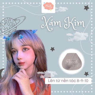 Thuốc nhuộm tóc XÁM KIM cần dùng thuốc tẩy tóc của Peach.bygat