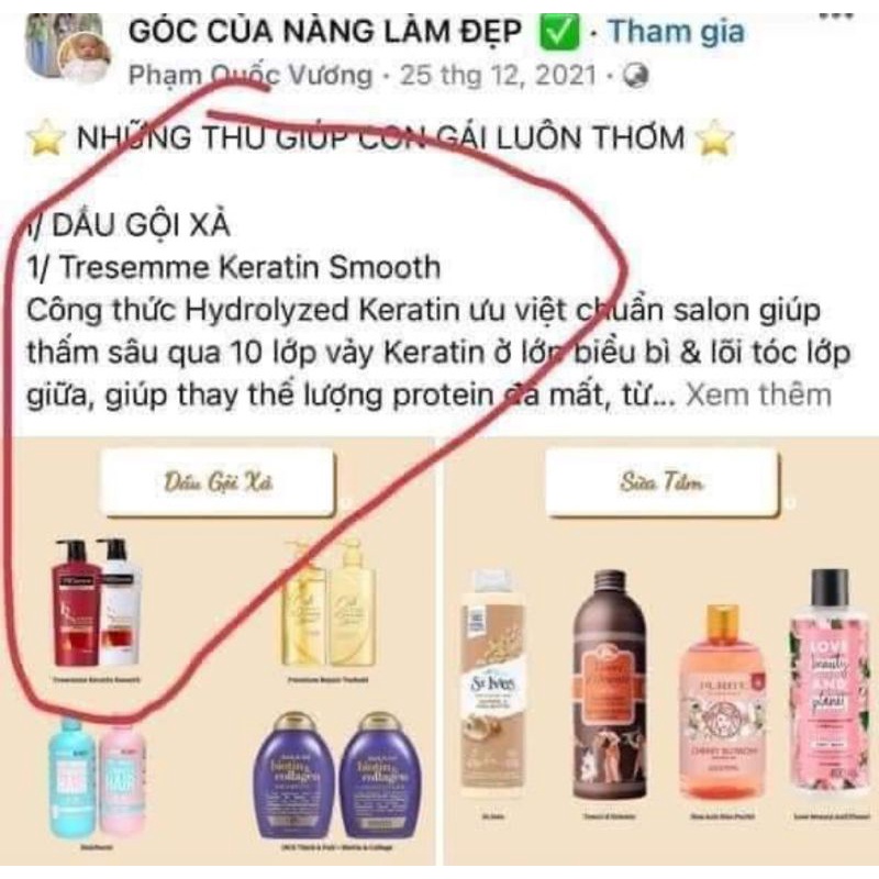 DẦU GỘI XẢ TRESEMME THÁI