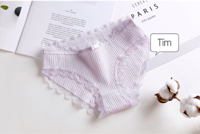 Quần Lót Nữ - 3 Quần Cotton Tăm Kháng Khuẩn Phối Ren Xinh M01 Thutrang house | BigBuy360 - bigbuy360.vn