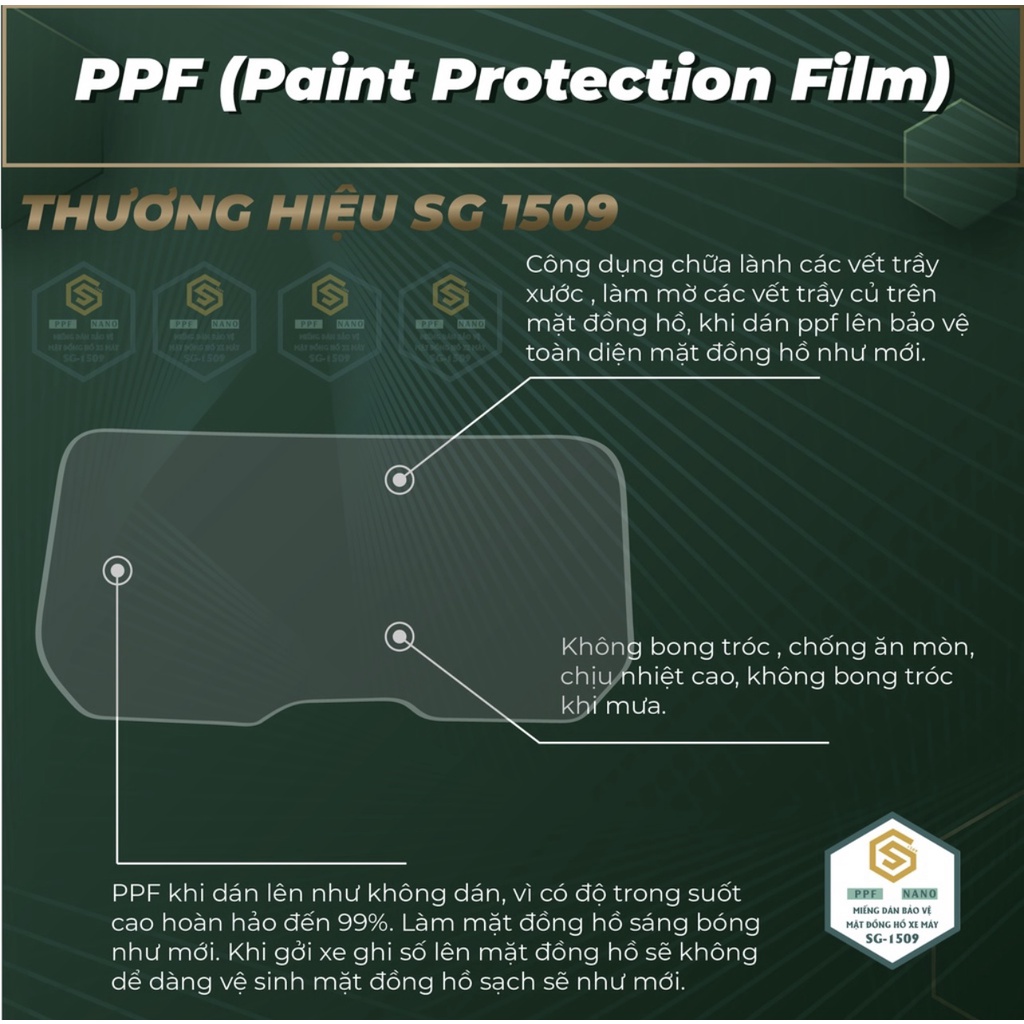 MIẾNG DÁN MẶT ĐỒNG HỒ XE TFX , MIẾNG DÁN PPF CAO CẤP XE TFX