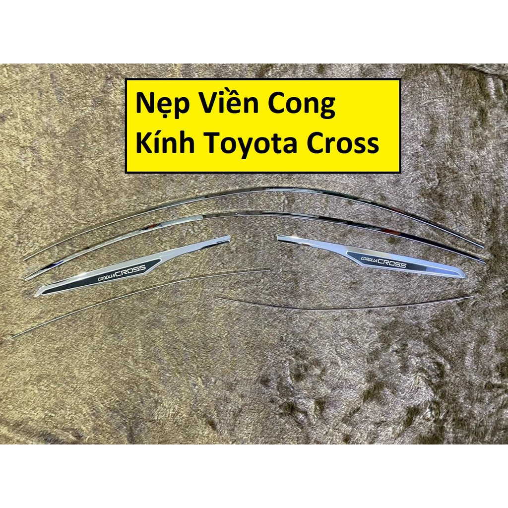 Nẹp Cong Kính Corolla Cross 2022-2020❤️ Bộ Nẹp Cong Kính Xe Toyota Corolla Cross Inox cao Cấp