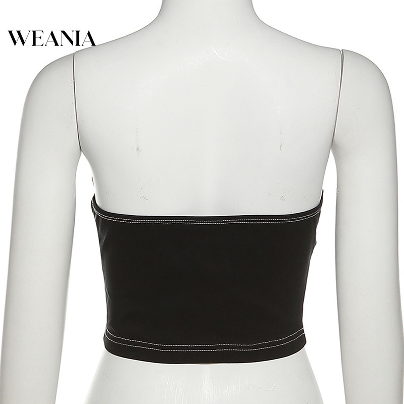 Áo ống WEANIA phối khóa kéo thời trang dành cho nữ