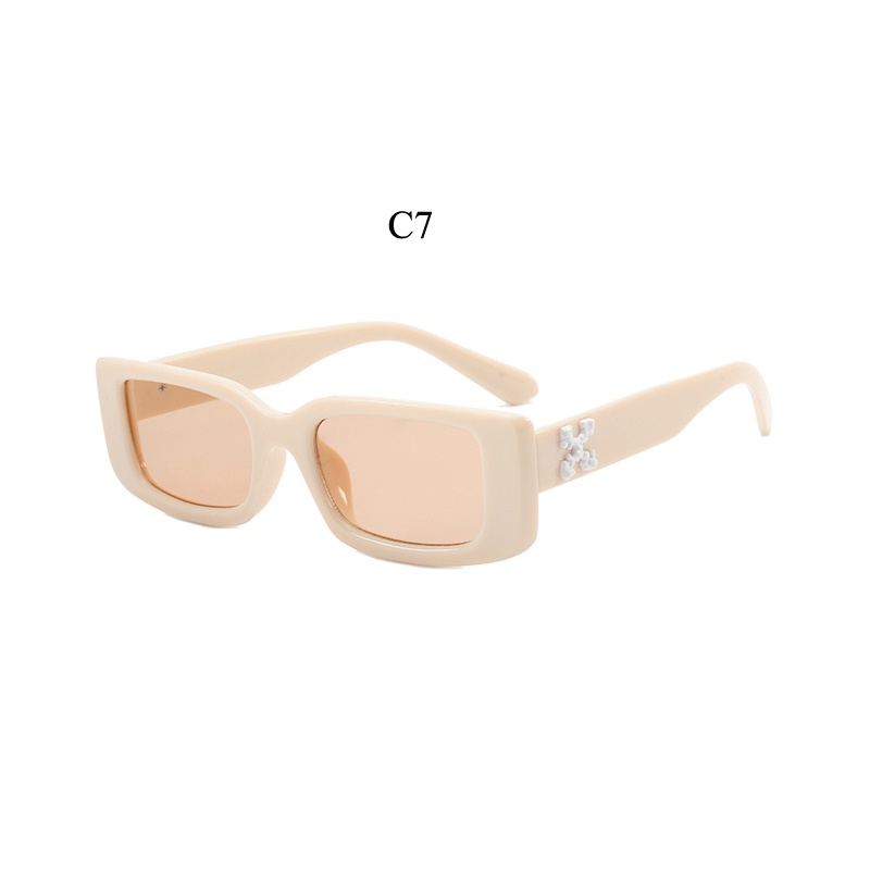 Kính mát gọng vuông nhỏ hình hoa tuyết X phong cách Âu Mỹ cổ điển thời trang cho nữ