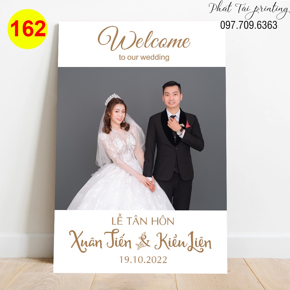 MS 162 - Bảng Welcome trang trí đám cưới