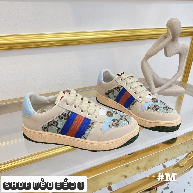 Giày thể thao gc hoạ tiết nhũ viền fullbox