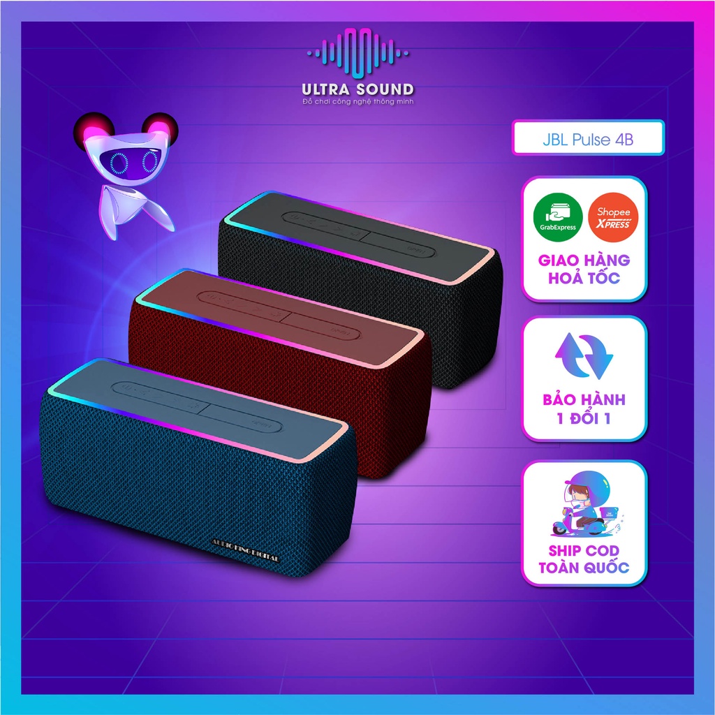 Loa kết nối bluetooth AKD W3 LED rgbs - Âm thanh vòm, bass to - Thiết kế chống nước - Bảo hành 1 đổi 1