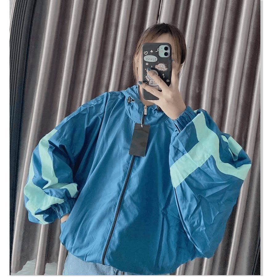 [ HÌNH THẬT 100% ] Áo Khoác UNISEX Nữ 2 Lớp Phối Sọc Tay Mẫu Mới HOT - NGỌC HÂN FASHION
