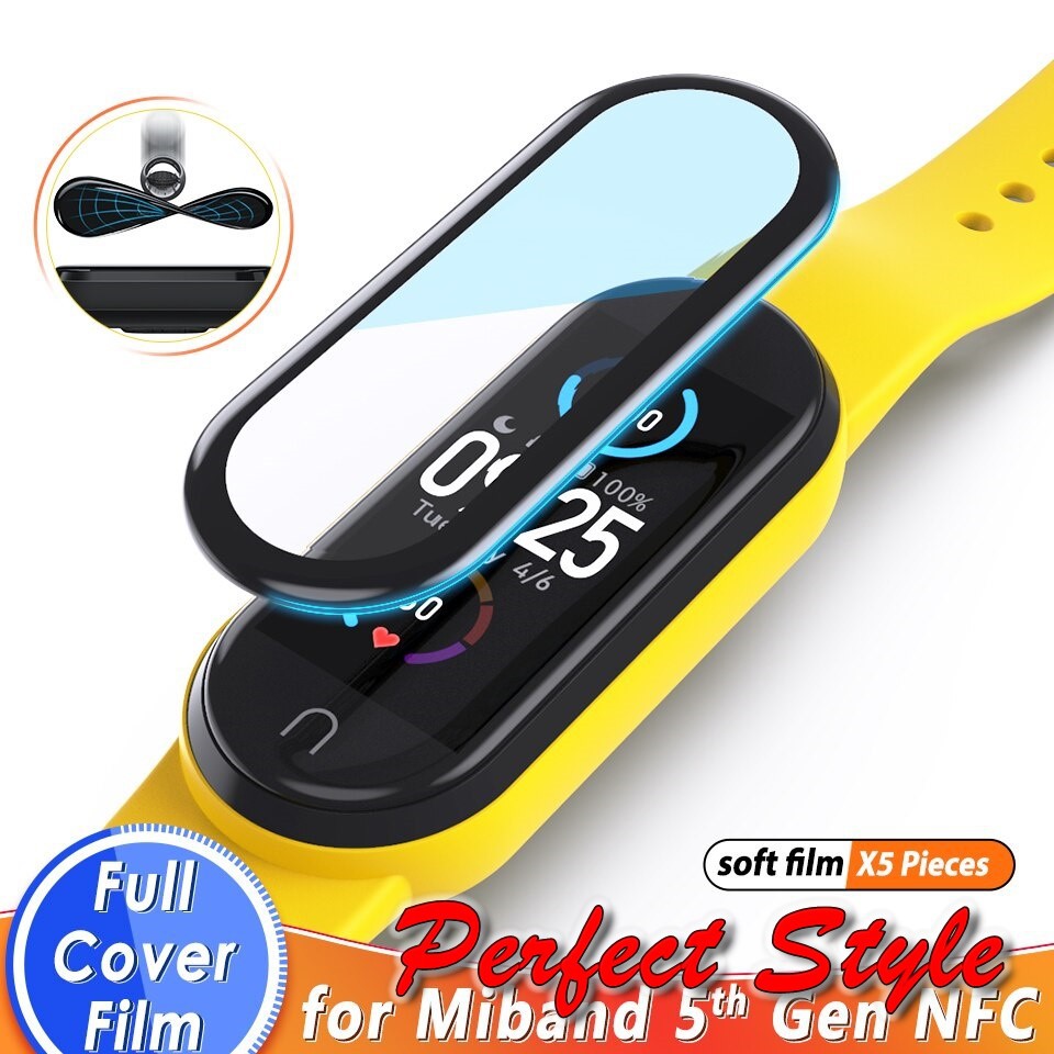 Miếng dán Full 3D chống trầy xước màn hình cho đồng hồ thông minh Xiaomi Mi Band 4 5 6