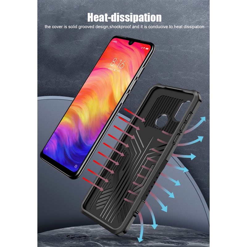 Ốp Điện Thoại Chống Sốc Có Thanh Đỡ Cho Xiaomi Redmi Note 12 10s 5G 7 6 5 Pro Redmi 9T Poco M3 Pro Poco X5 Pro