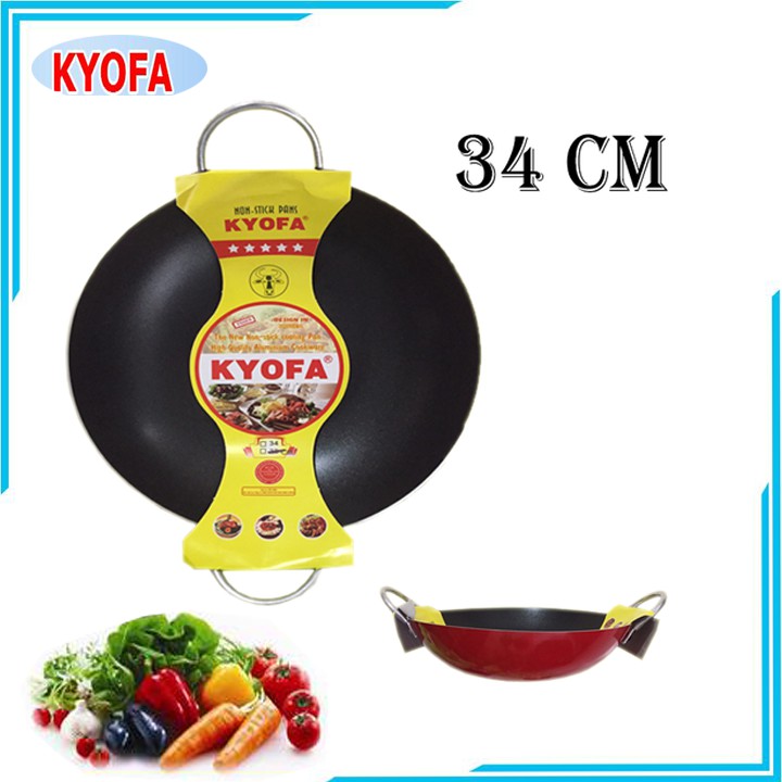 Chảo chống dính 2 quai KYOFA size 34cm