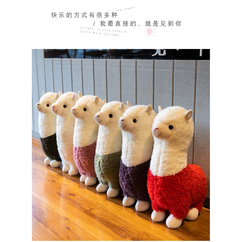 (Sẵn)Gấu Bông Lạc Đà Alpaca Ngộ Nghĩnh Bản Màu Đỏ Giáng Sinh Noel 27-38-46-56-65cm Bunoo Shop