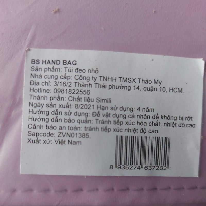 Túi đeo 1 ngăn (quà tặng Loreal)