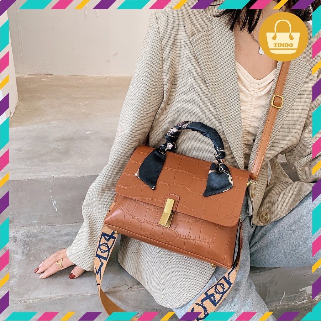 [SALE GIÁ GỐC] Túi xách đeo chéo nữ đẹp khóa kẹp quai cách điệu trẻ trung sành điệu [611] | BigBuy360 - bigbuy360.vn