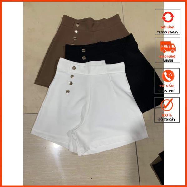 Quần Short Nữ- Quần Sooc Nữ Cạp Cao 4 Khuy mã 901