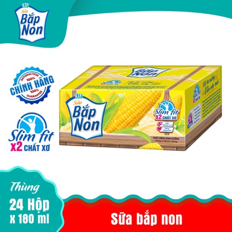 Thùng 24 Hộp Sữa Bắp Non LIF Kun - 180ml