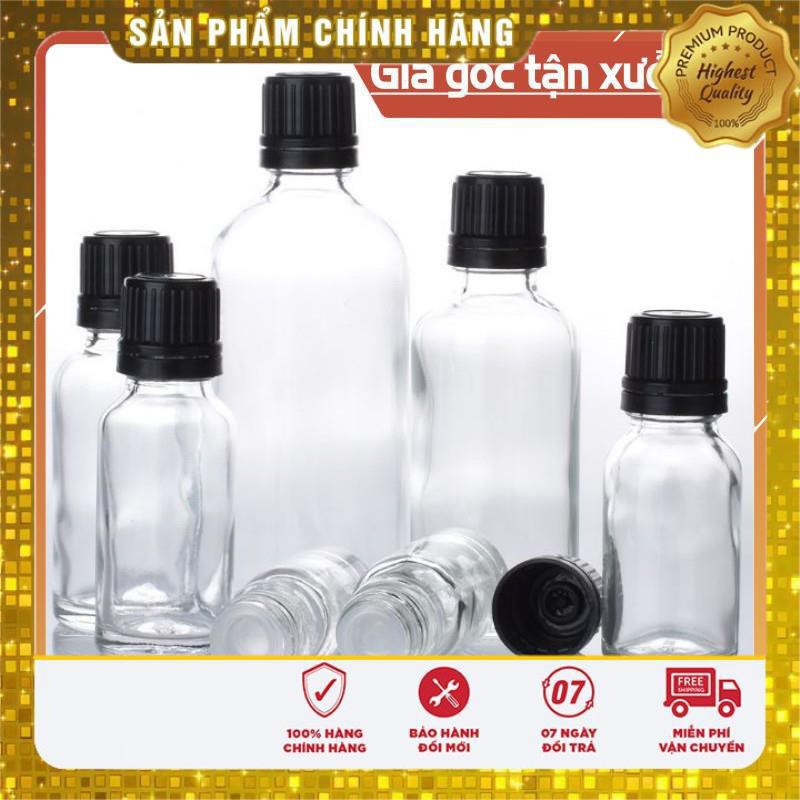 [50ml/100ml] Chai lọ đựng tinh dầu nắp đen nhỏ giọt - chai lọ chiết tinh dầu