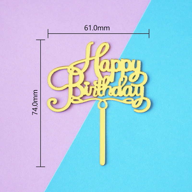 Acrylic mini birthday cake decoration