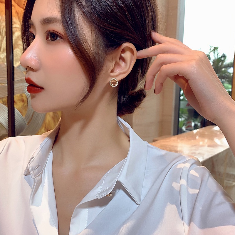 Đôi Bông Tai Hình Mặt Cười Thời Trang Hàn Quốc Cho Nữ