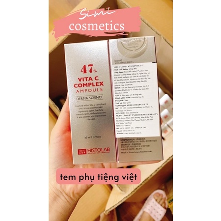 Tinh Chất Serum Complex Ampoule Histolab , Hyaluron 62% , Vita C 47% ,Azulene 72%