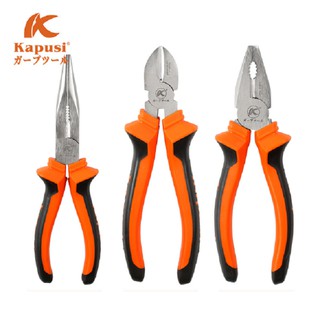 Combo 3 món Kìm cắt, Kìm nhọn, Kìm điện Chính Hãng Kapusi Bền Đẹp Chắc Chắn Thép CR-V tăng cứng - Giao theo phân loại