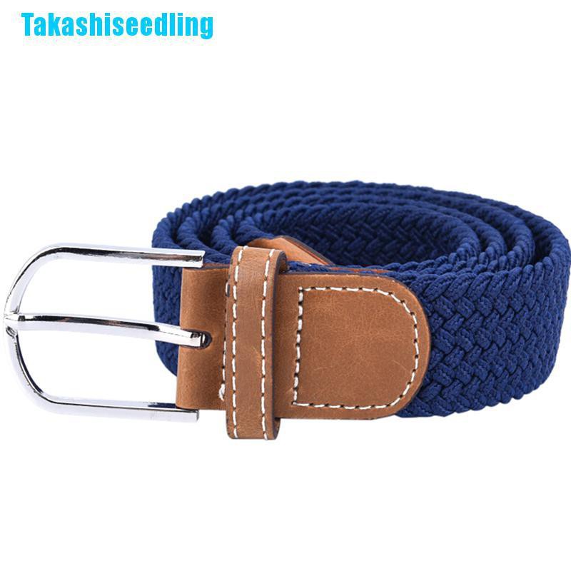 (Hàng Mới Về) Thắt Lưng Vải Co Giãn Phối Khóa Kim Loại Thời Trang Cho Nam
