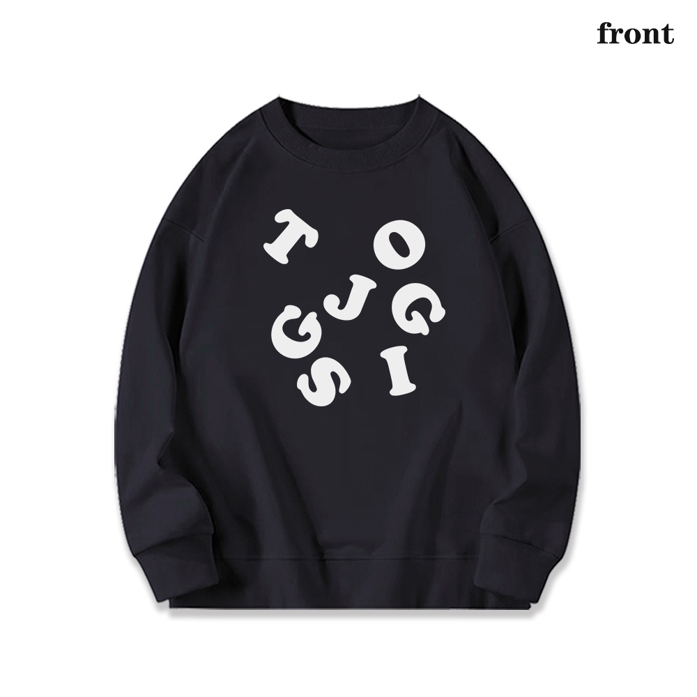 Áo sweatshirt/ Áo thun/ Áo hoodie RDGF tay dài dáng rộng in họa tiết chữ cái phong cách Hàn Quốc đơn giản thời trang