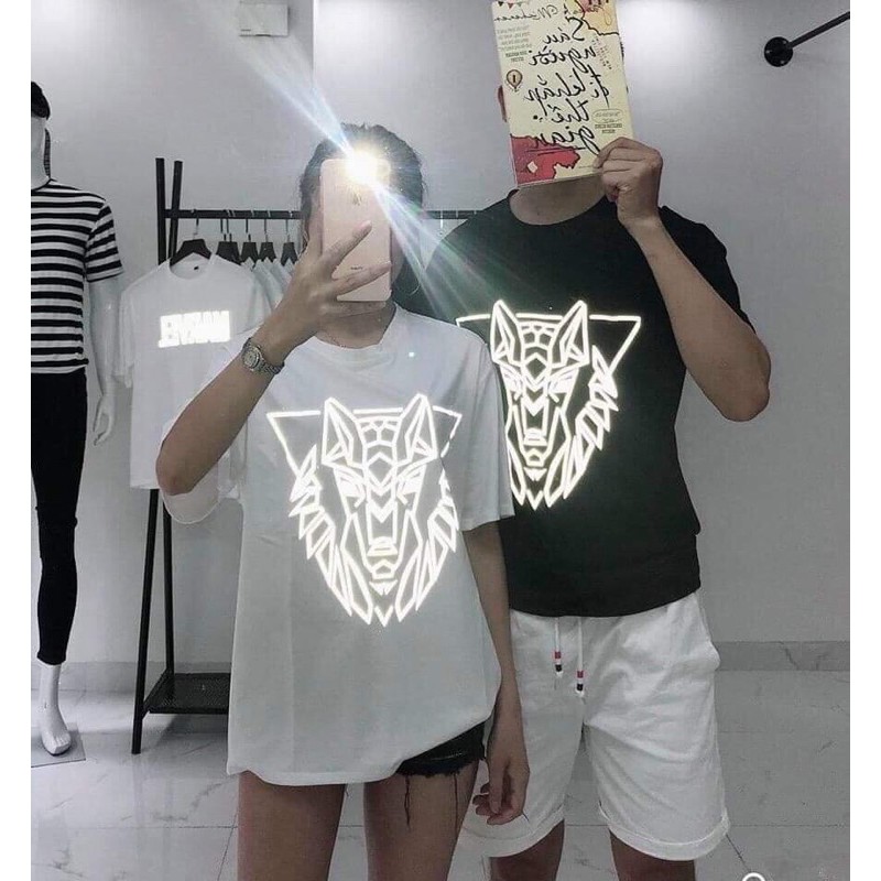 Áo thun phản quang đầu sói unisex [T&amp;Đ