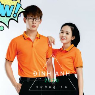 Áo thun cá sâu mè phối cổ sọc