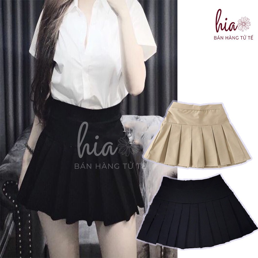 [𝗙𝗔𝗦𝗔𝗟𝗘 𝗚𝗶𝗮̉𝗺 𝟮𝟬𝗸 đ𝗼̛𝗻 𝗵𝗮̀𝗻𝗴 𝟱𝟬𝗸]Chân váy xếp ly ngắn, kiểu dáng váy xòe tennis cá tính có lớp lót trong- Hia clothing | BigBuy360 - bigbuy360.vn