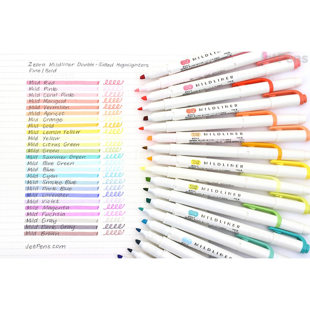 BÚT HIGHLIGHT ZEBRA MILDLINER SET XANH DƯƠNG