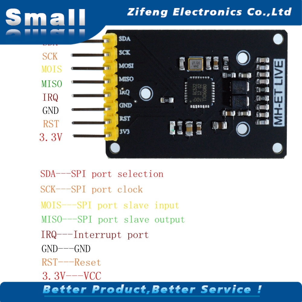 1 Cái Module Rc522 Mini Kits S50 13.56 Mhz 6cm Cho Arduino Uno 2560