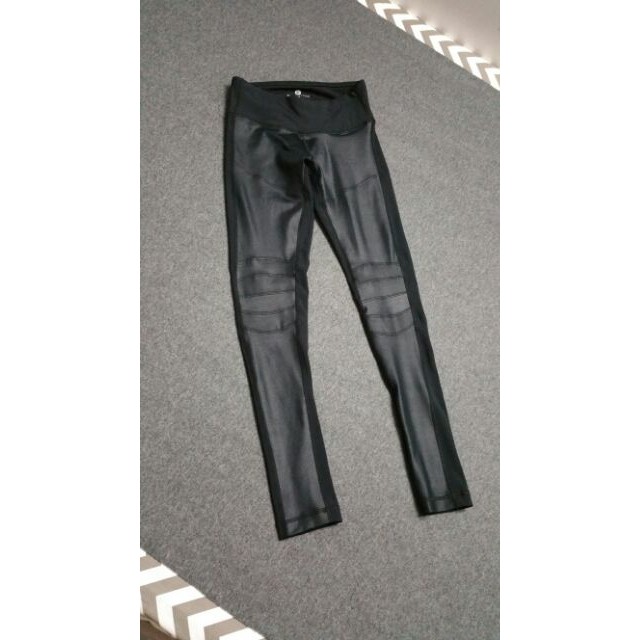 Quần legging moto biker tập gym yoga 90 Degree giả da