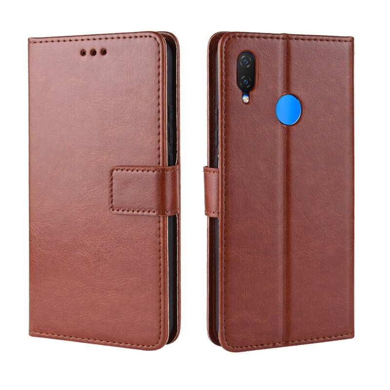 Bảo Vệ Bao Da Điện Thoại Nắp Lật Kèm Ví Silicon Cho Huawei Nova Lite 3 3 + 3e 3i Ốp