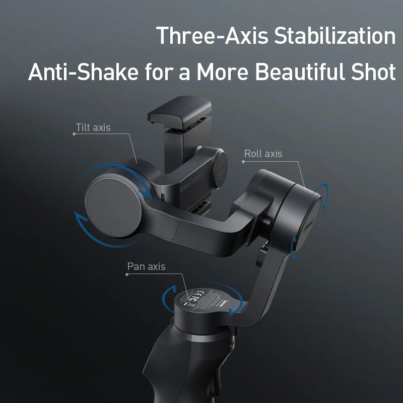 Tay cầm chụp ảnh đa năng hỗ trợ chống rung tự động, có bluetooth cho điện thoại CHÍNH HÃNG Baseus Gimbal Stabilizer