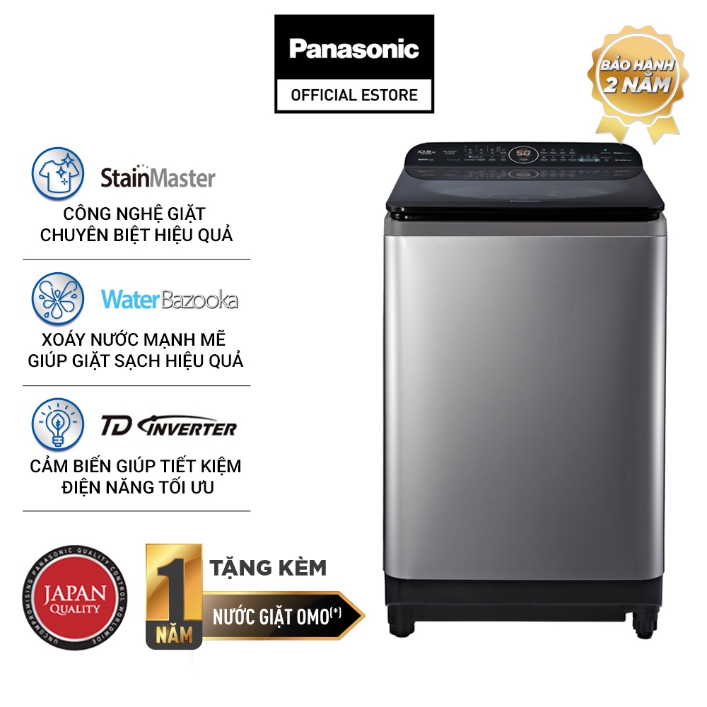 [Mã ELPANAN11 giảm 5% đơn 500K] [Chỉ Giao Tại HCM] - Máy Giặt Cửa Trên Panasonic 10.5KG NA-FD10XR1LV - Hàng Chính Hãng