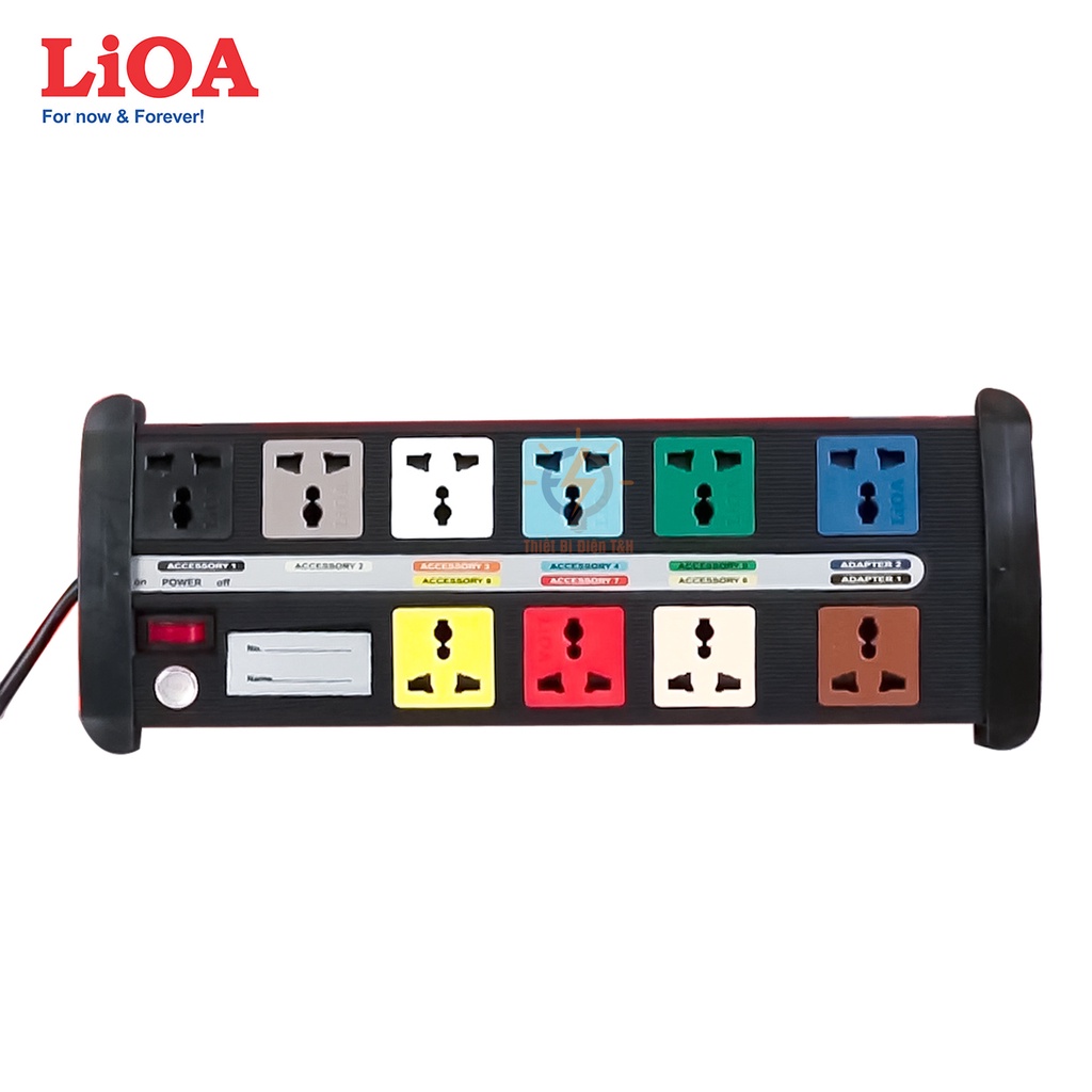 Ổ cắm điện đa năng LIOA super, 2200W, 10 ổ cắm, 1 công tắc, dây dài 3M, 10D-S3-2 - Thiết Bị Điện T&amp;H