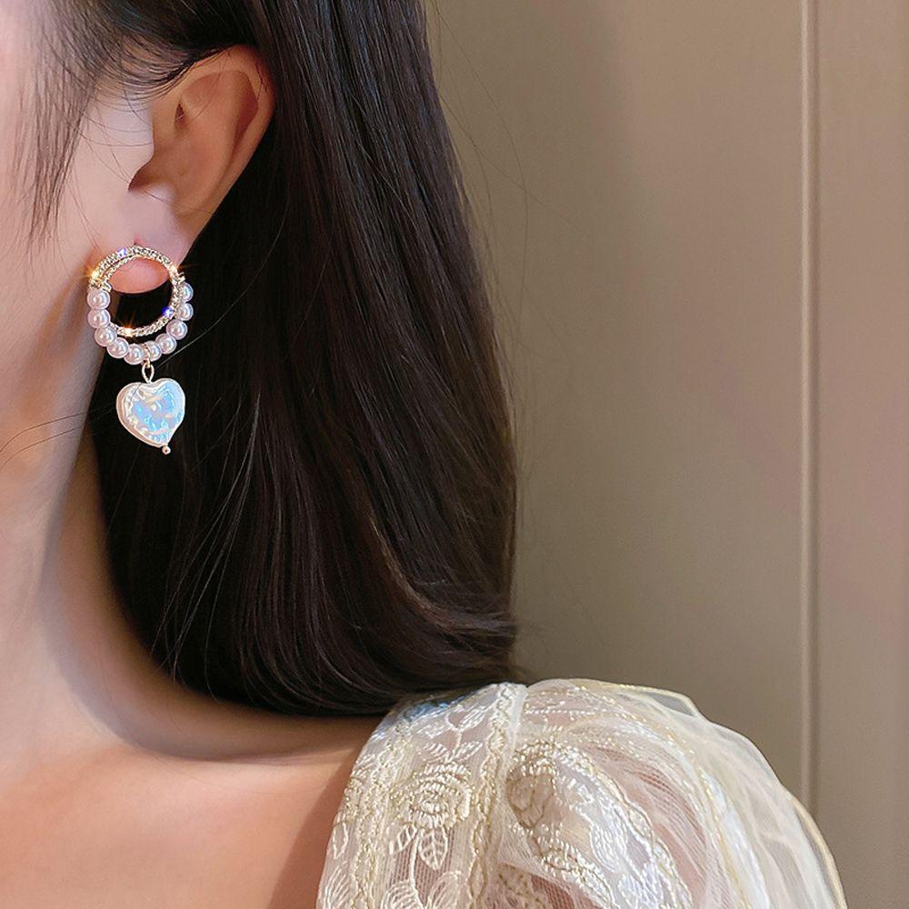 Bông Tai Dạng Vòng Thiết Kế Hình Học Thời Trang Cho Nữ MXMUSTY|Mặt Dây Chuyền Hình Trái Tim