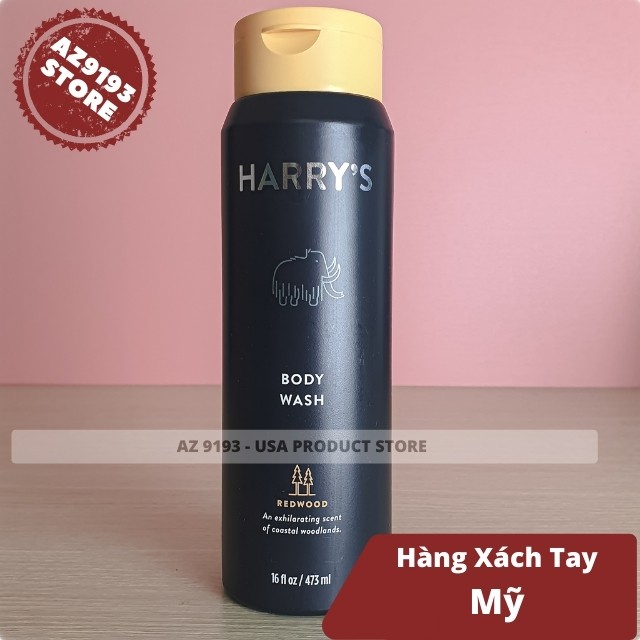 [XÁCH TAY MỸ] Sữa Tắm Harrys 473ml Xách Tay Mỹ - Hương Thơm Tự Nhiên, Nam Tính, Cao Cấp, Không Khô Da - AZ 9193