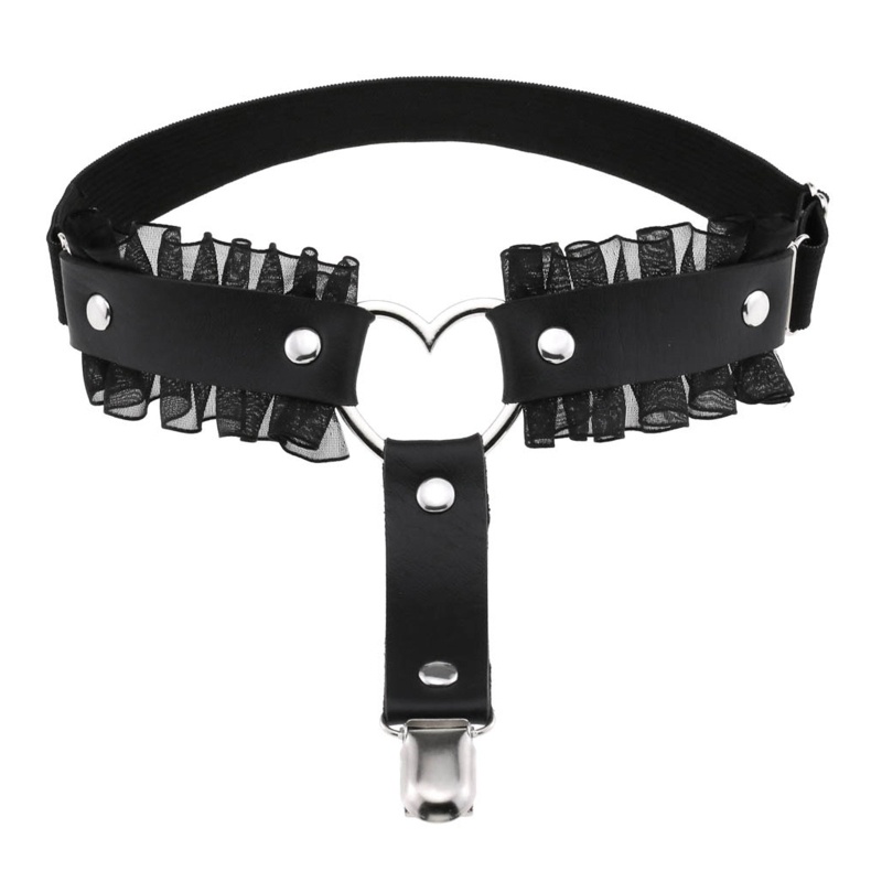 Đai Nịt Bít Tất Bằng Da PU Phong Cách Gothic Punk Gợi Cảm Cho Nữ