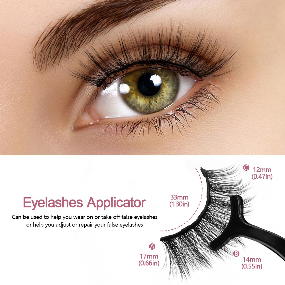 MAGEFY Bộ lông mi giả từ tính Bộ 3 cặp lông mi giả từ tính kèm bút kẻ mắt nước chuyên nghiệp cái nhíp cao cấp  Bộ lông mi giả từ tính kèm bút kẻ mắt