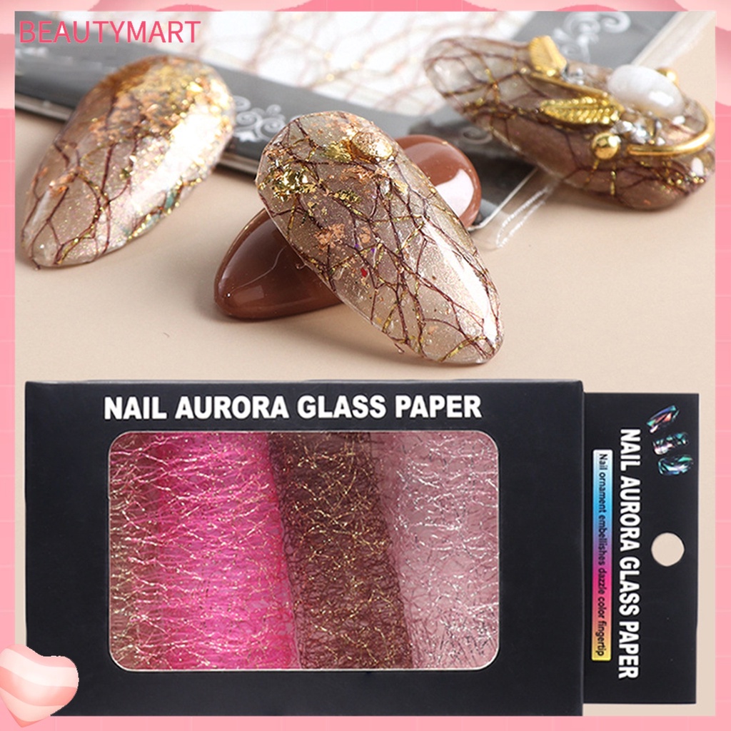 1 Hộp Miếng Dán Trang Trí Móng Tay 3D Dạng Lưới Chắc Chắn Dành Cho Nữ