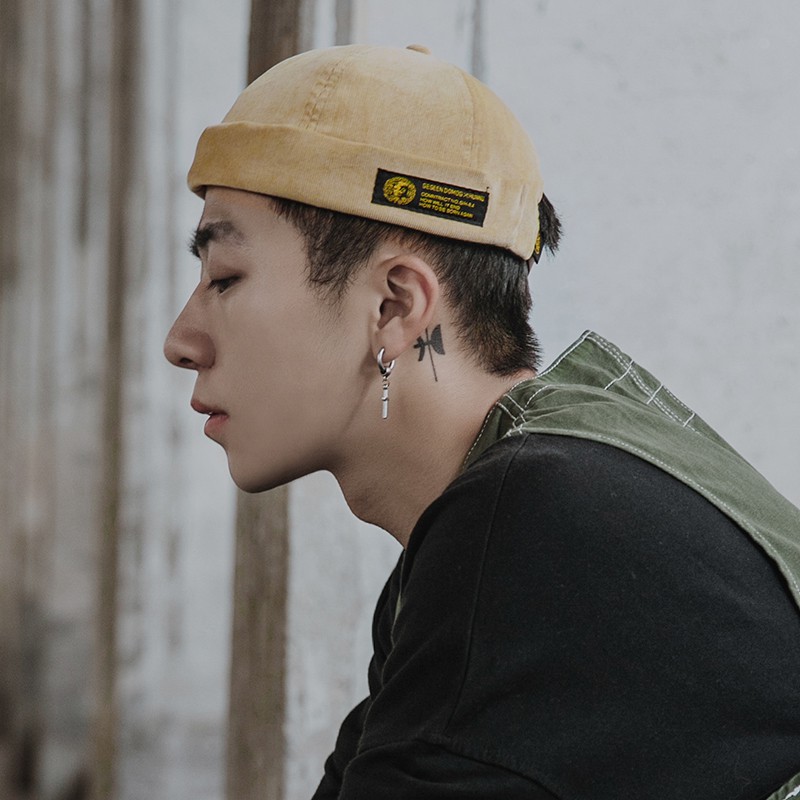 Mũ nồi beret Unisex nhung Phong cách Hiphop Nón nồi Beret Nam nữ Thời trang Hàn Quốc