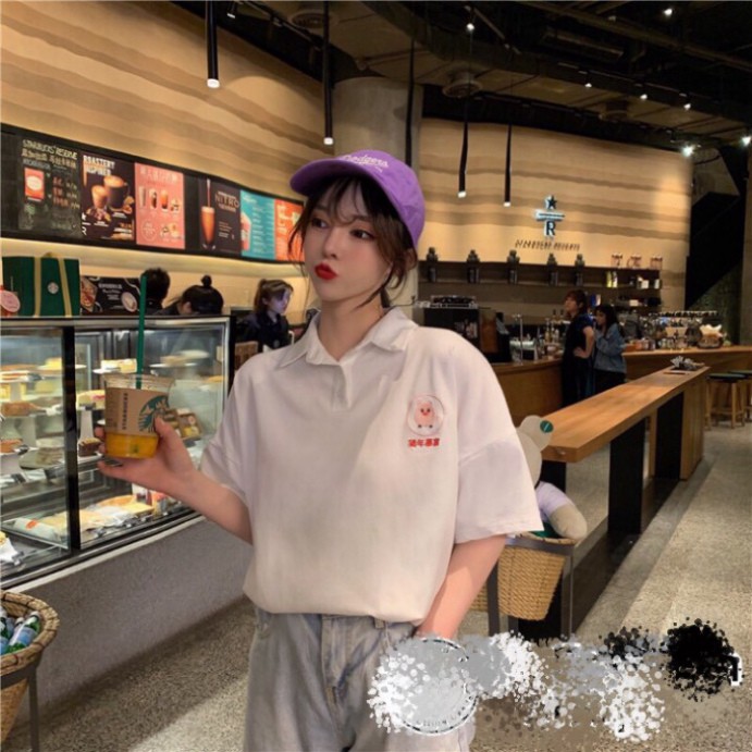 Áo Thun Polo Nam Nữ, Áo Phông Unisex Form Rộng Freesize 40kg - 55kg | BigBuy360 - bigbuy360.vn