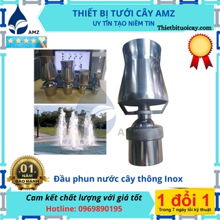 Đầu phun nước hình cây thông INOX phi 34mm - đầu phun nước nghệ thuật