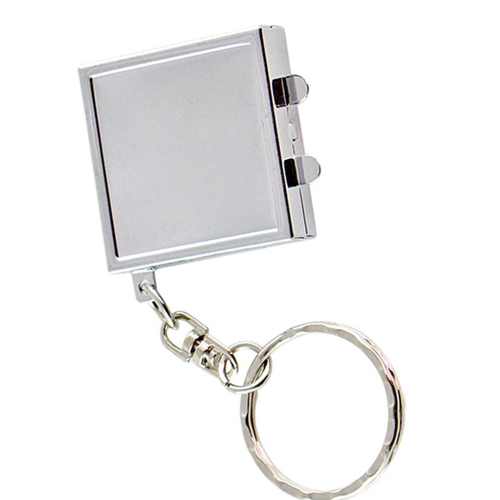 Gương Trang Điểm Mini Hai Mặt Hình Oval Bằng Kim Loại Có Thể Gấp Gọn