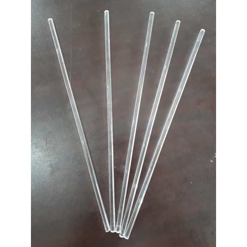 Đũa thủy tinh khuấy hóa chất, trong suốt dài 30 cm