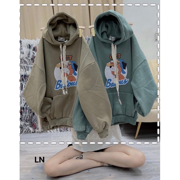 Áo hoodie chú chó Balou mũ 2 lớp TH6